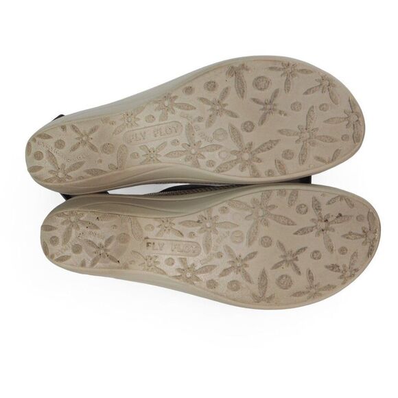 FlyFlot Cloth Slippers Slip-on Slide Sandals Beige Tan Women's 8/39 - Picture 8 of 11